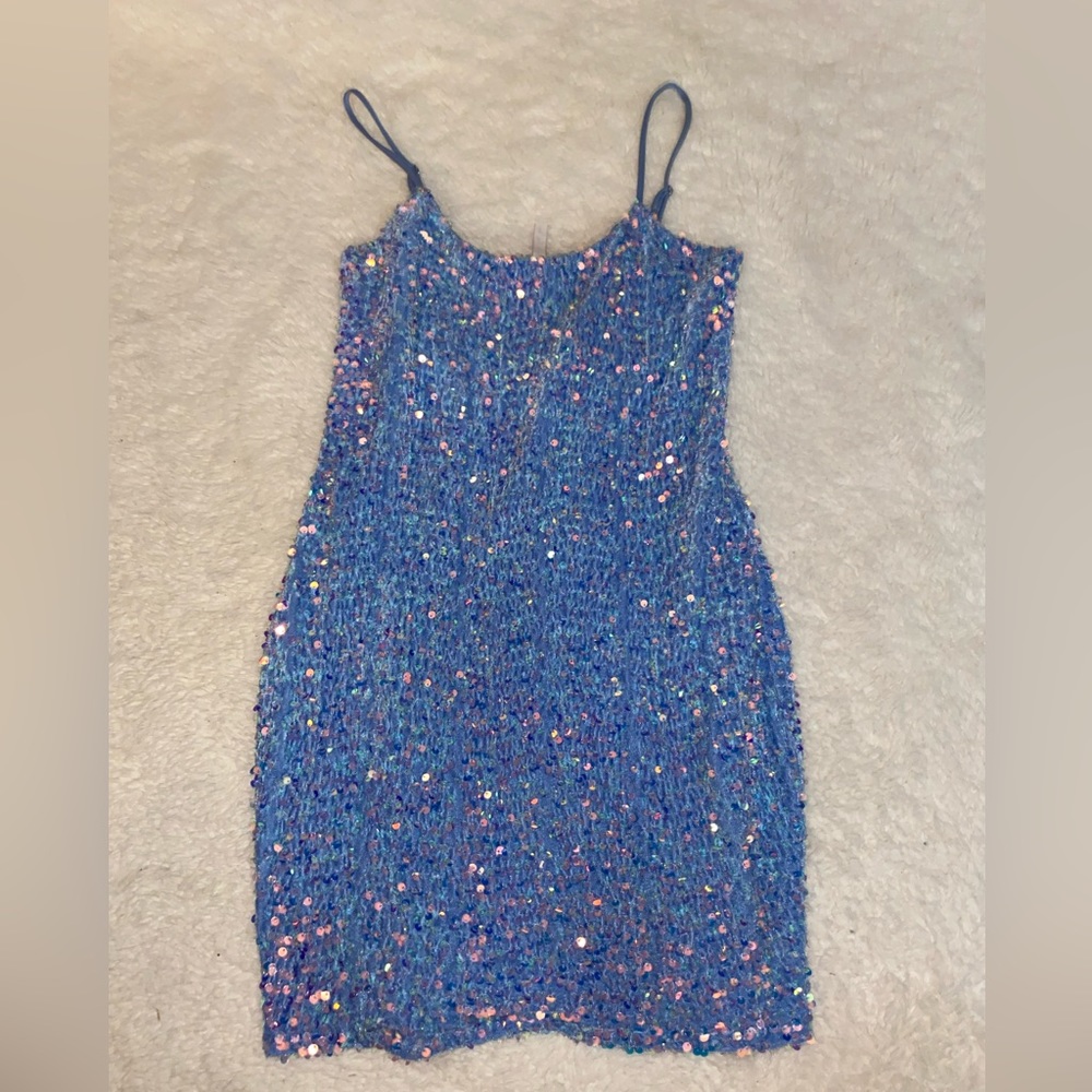 Lucy in the Sky Blue Sequin Mini Dress